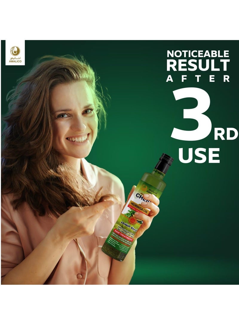 AMALICO Moringa Hair Oil with Chebe Powder for Hair Growth 4.4 Fl. OZ.  - Image 4
