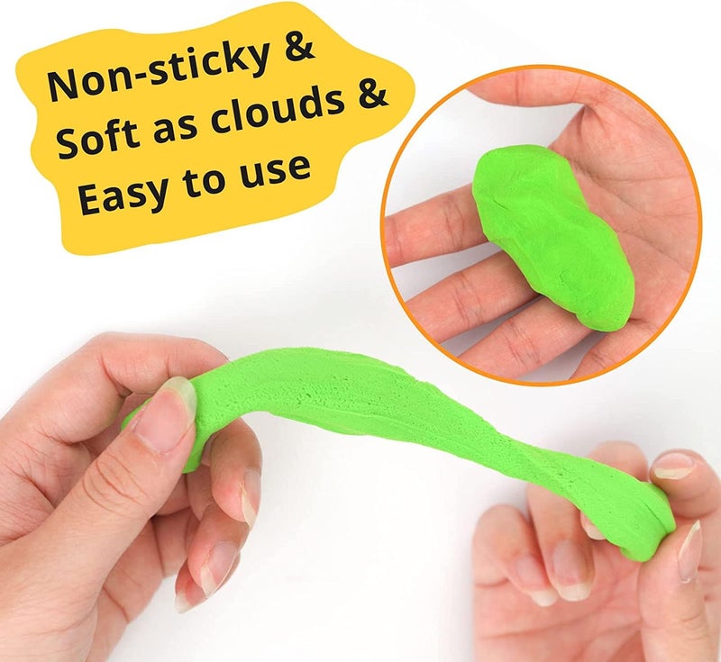 Firstly Air Dry Clay Kit, 12 pcs Modeling Clay for Kids, Safe & Non-Toxic Super Light DIY Soft Magic Clay, Molding Clay with 8 Sculpting Tools - Image 3