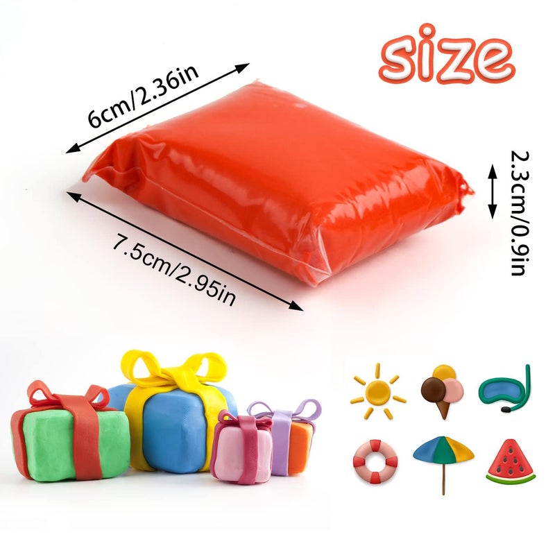 Firstly Air Dry Clay Kit, 12 pcs Modeling Clay for Kids, Safe & Non-Toxic Super Light DIY Soft Magic Clay, Molding Clay with 8 Sculpting Tools - Image 2