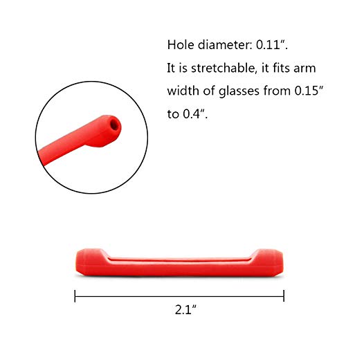 Alamic Eyewear Retainer Eyeglass Temple Tip for Kids and Adults Silicone Anti Slip Holder for Glasses Piece Ear Hook - 12 Pairs - Image 4