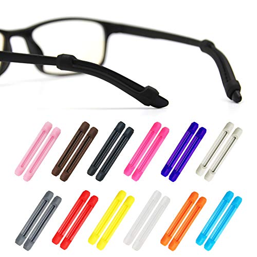 Alamic Eyewear Retainer Eyeglass Temple Tip for Kids and Adults Silicone Anti Slip Holder for Glasses Piece Ear Hook - 12 Pairs - Image 1