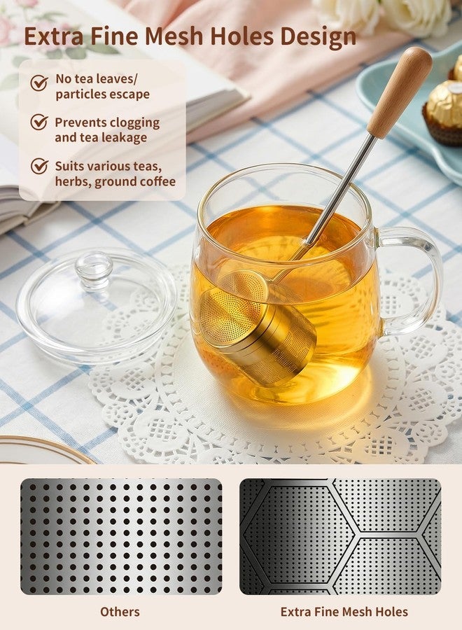 HOUSE AGAIN Tea Infuser for Loose Tea, 2-in-1 Tea Scoop Infuser Extra Fine Mesh Tea Strainers for Loose Tea, 304 Stainless Steel Loose Leaf Steeper, Ball Filter with Handle for Spices, L - Image 5