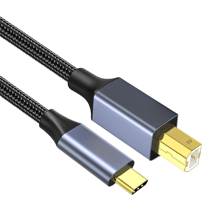 Peiiwdc USB C Printer Cable Type Male to B Type Male Scanner Cord Data Transmission for Printers Scanner to Data Transfer - Image 1