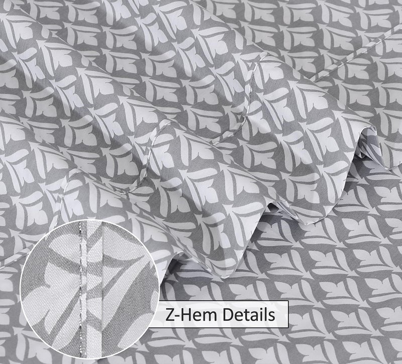 RUVANTI 100% Cotton Sheets â€“ Queen Size Percale Bedding, Cooling & Breathable Floral Design, Durable with a Crisp, Soft & Comfortable Feel, 16" Deep Pocket, 4-Piece Set, Idiomatic Expression - Image 4