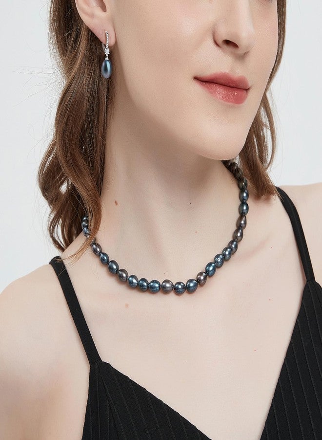 YAMI Black Pearl Necklace, AAAA Natural Saltwater Cultured Baroque Pearls 5.5-6mm, 925 Sterling Silver Clasp, 18+2IN Adjustable Chain, Perfect for Anniversary & Mother's Day Gifts - Image 5