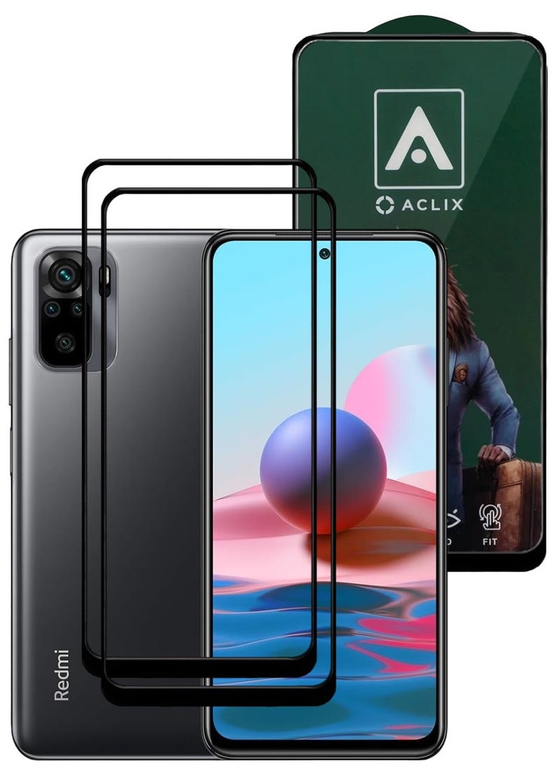 ACLIX 2 Pieces Antistatic ESD Dustproof Premium Quality High Definition Tempered Glass Screen Protector Designed For Xiaomi Redmi Note  10 - Image 1