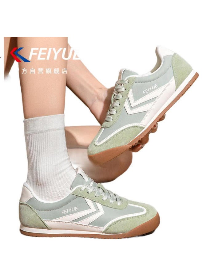 Leap Women'S Canvas Shoes Summer New Breathable Casual Flat Shoes Women Green Rice 39 - Image 2