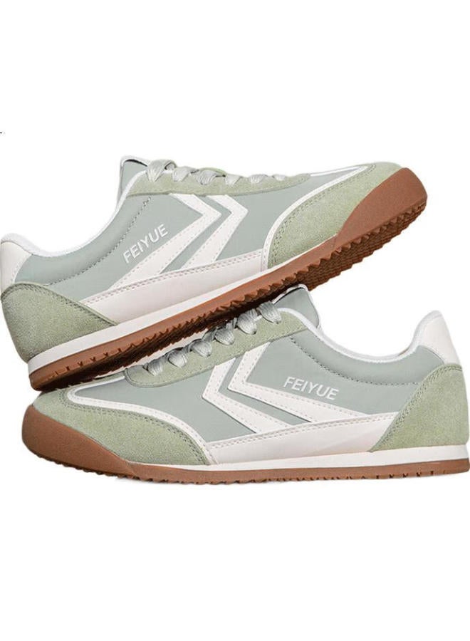 Leap Women'S Canvas Shoes Summer New Breathable Casual Flat Shoes Women Green Rice 39 - Image 3