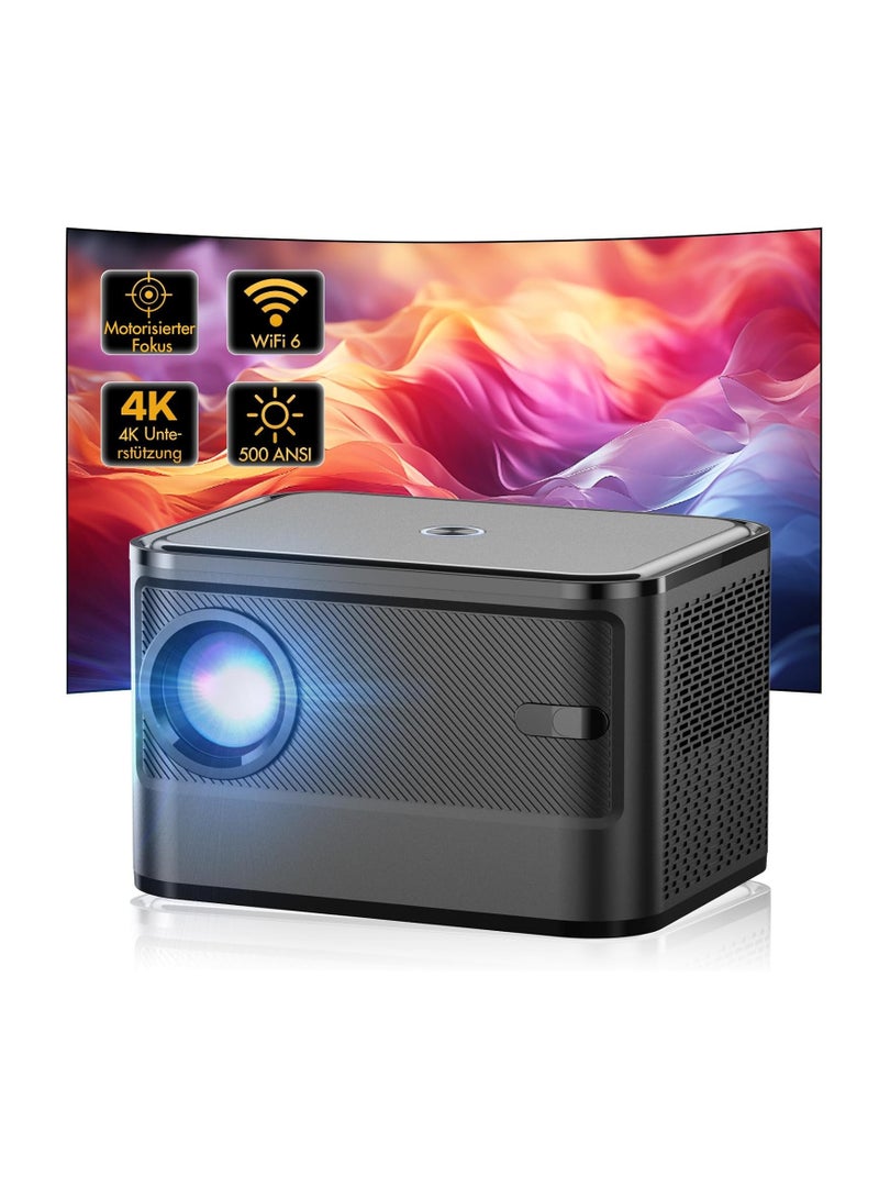 Smart Projector with Auto Focus, Built-in Android OS, Keystone Correction Technology, FHD 1080P Resolution, Wi-Fi 6, Bluetooth Support, 150ANSI Brightness Home Cinema, Suitable for Android, iOS, Laptops, Tablets.  - Image 1