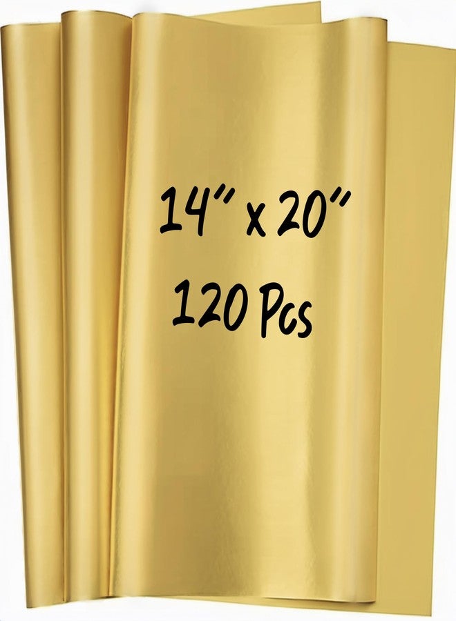SANZIX 120 Sheets Metallic Gold Tissue Paper for Gift Bags 14" x 20" - Gift Wrapping Tissue for Mothers Day Gifts, Party & Wedding Decorations - Wrapping Paper for Mothers Day Crafts & Décor - Image 1