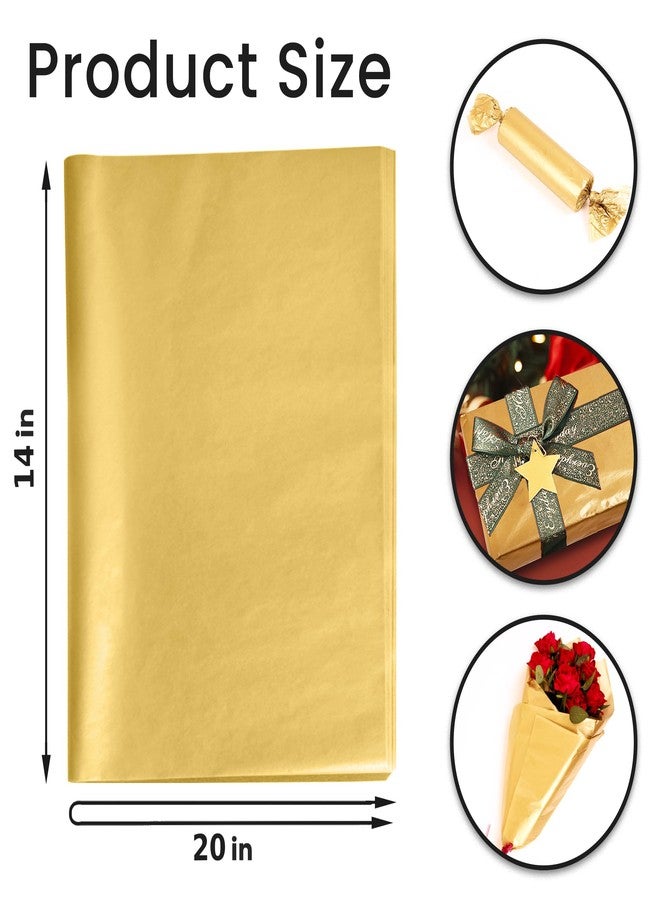 SANZIX 120 Sheets Metallic Gold Tissue Paper for Gift Bags 14" x 20" - Gift Wrapping Tissue for Mothers Day Gifts, Party & Wedding Decorations - Wrapping Paper for Mothers Day Crafts & Décor - Image 2