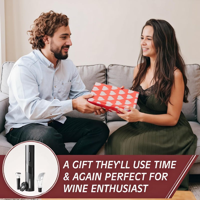 PEIPU Electric Wine Bottle Opener, Easy to Use, Perfect for Home, Restaurants & Travel, Wine Lovers & Host (Black) - Image 3