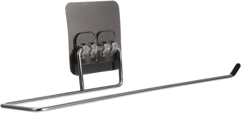 1 Set Stainless Steel Punch Towel Rack Multi Function Storage Holder for Kitchen Bathroom Easy Installation No Nails Required - Image 1