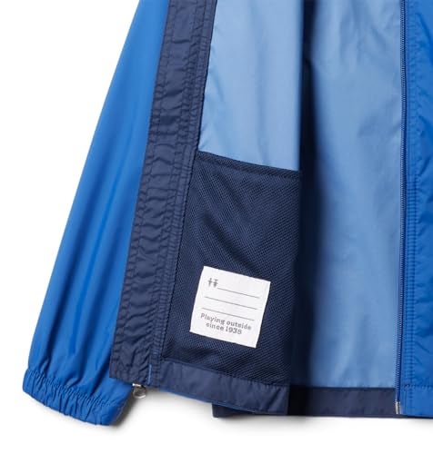 Columbia Youth Boys Glennaker Rain Jacket, Mountain Blue/Collegiate Navy, Small - Image 3