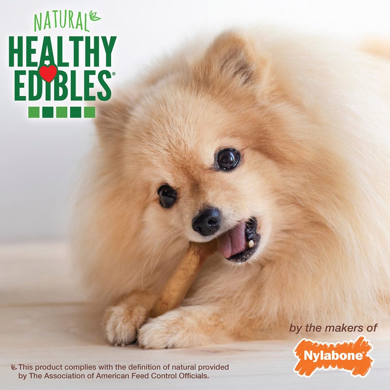 Nylabone Healthy Edibles Natural Dog Chews Long Lasting Chew Treats for Dogs, Roast Beef Flavor, X-Small/Petite (8 Count) - Image 5