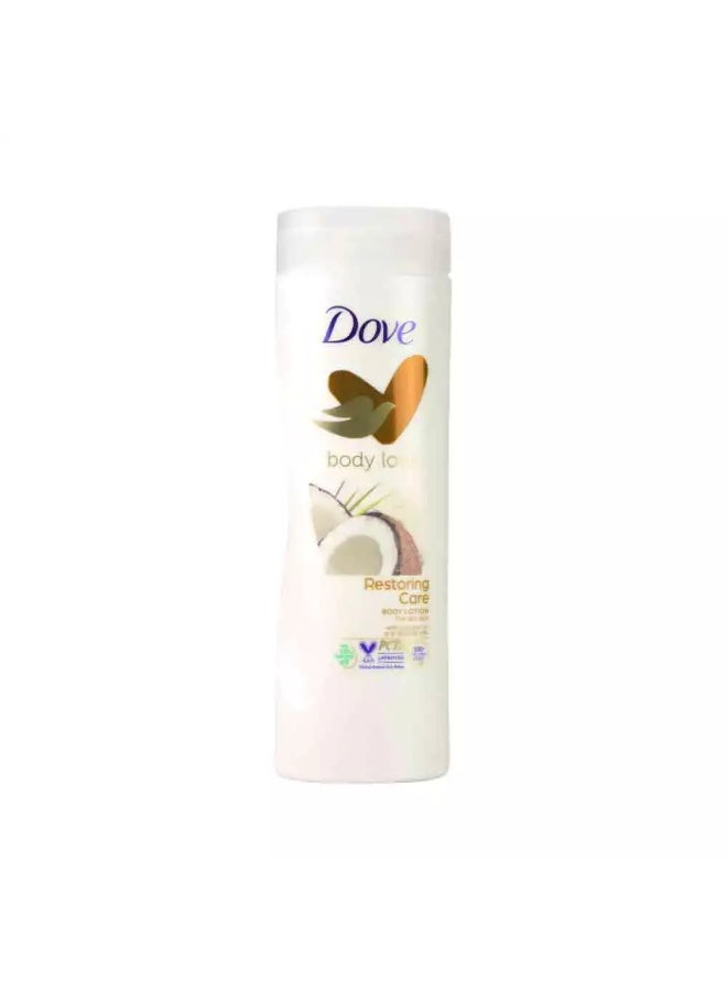 Dove Body Love Restoring Care Body Lotion for Dry Skin with Coconut Oil and Almond Milk- 400ml - Image 1