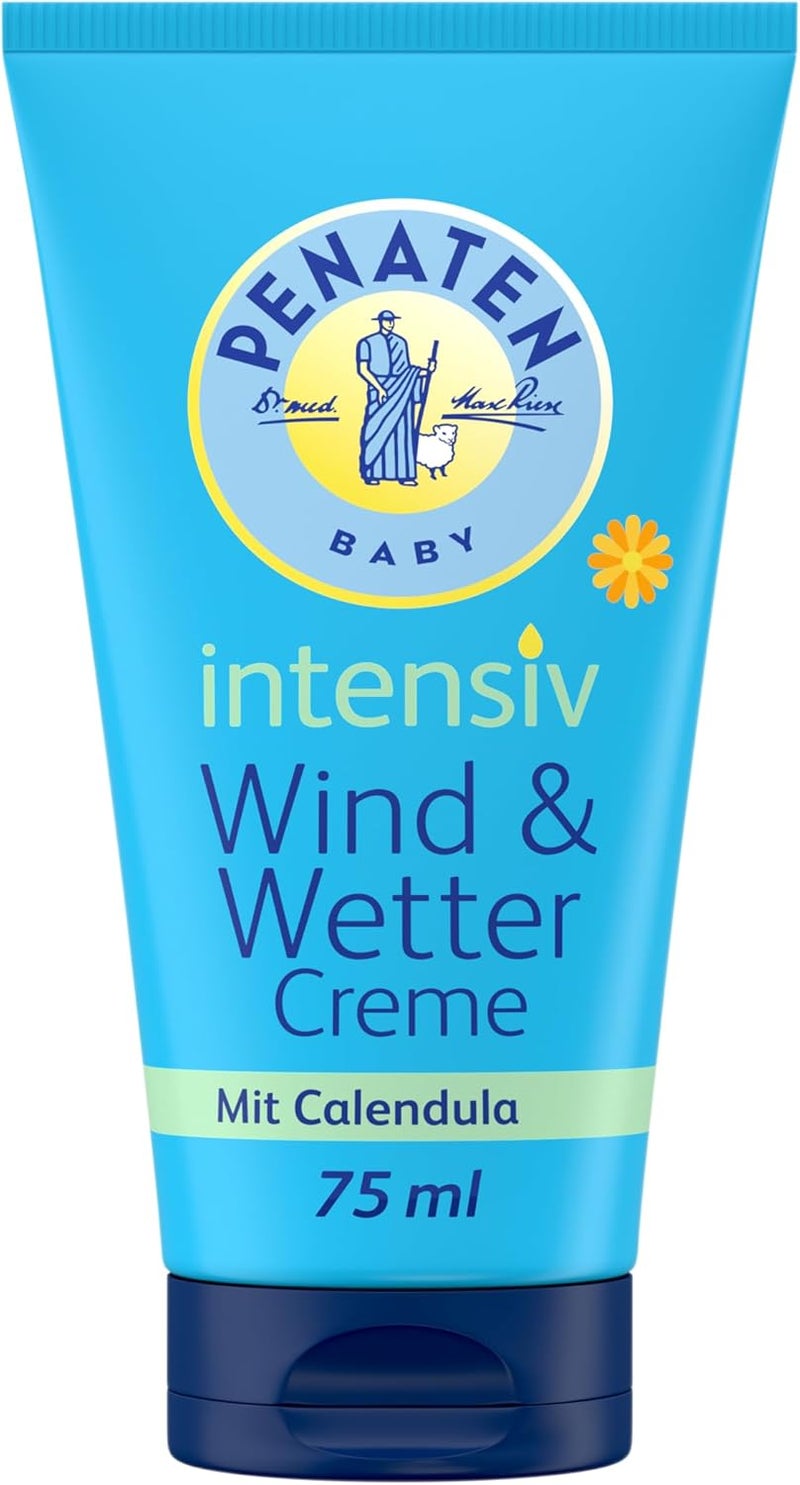 Penaten Kleine Helfer Wind und Wetter Cream 75 ml - Moisturising Baby Cream with Calendula for Sensitive Skin - Image 1