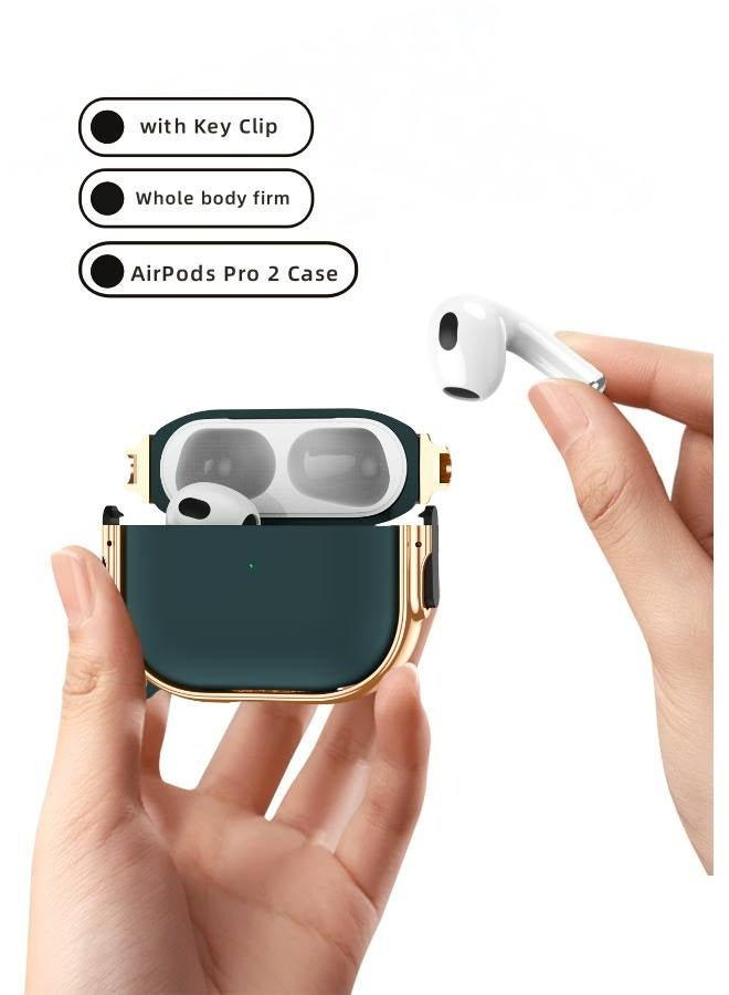 case for AirPods Pro 2nd Generation Cover Secure Lock Clip AirPod Pro 2 case Full Protective Cover for AirPod Pro 2 & AirPod Pro,for Airpods 3,Green  - Image 1