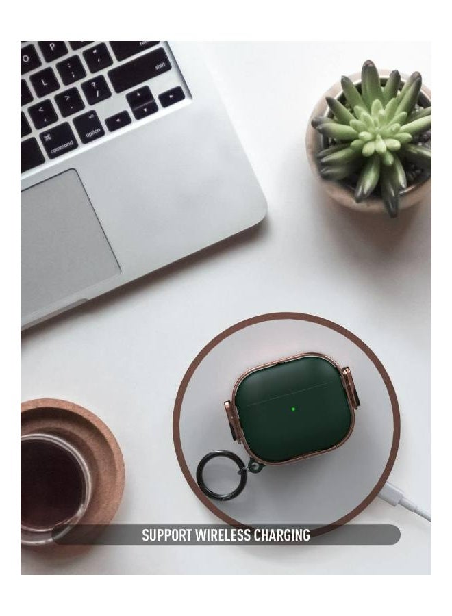 case for AirPods Pro 2nd Generation Cover Secure Lock Clip AirPod Pro 2 case Full Protective Cover for AirPod Pro 2 & AirPod Pro,for Airpods 3,Green  - Image 5