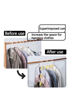 Excefore Clothes Hanger Connector Hooks Double-Sided Coat Clothes Hanger Connector Hooks e-Saving Hanger for Organizing Clothes Hanger Extender Clips Yellow/Black 40 Pcs  - Image 5
