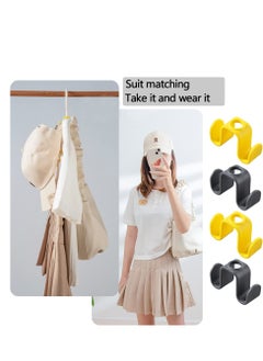 Excefore Clothes Hanger Connector Hooks Double-Sided Coat Clothes Hanger Connector Hooks e-Saving Hanger for Organizing Clothes Hanger Extender Clips Yellow/Black 40 Pcs  - Image 2