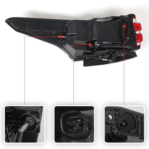 Huray Right LED Outer Tail Light Assembly Fit for Chevy Traverse 2022 2023 2024, RH Taillight w/Bulbs OE Style Tail lamp Rear Brake Lamp Replacement for 86785341 85133096 GM2805151 Passenger Side - Image 4