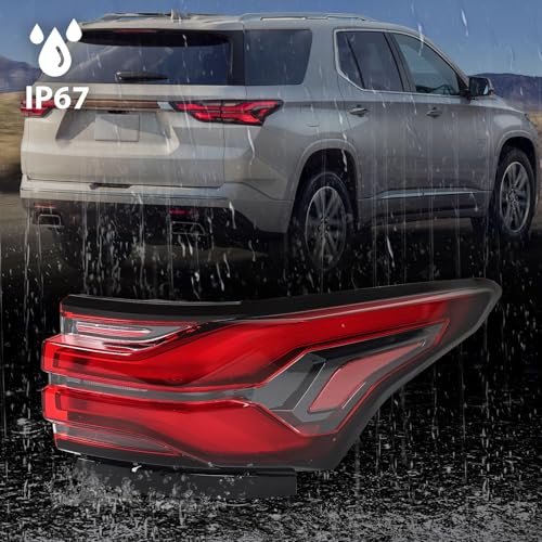 Huray Right LED Outer Tail Light Assembly Fit for Chevy Traverse 2022 2023 2024, RH Taillight w/Bulbs OE Style Tail lamp Rear Brake Lamp Replacement for 86785341 85133096 GM2805151 Passenger Side - Image 5