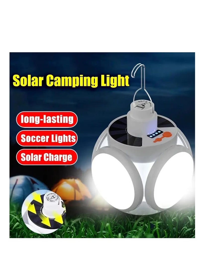 مصباح LED قابل لإعادة الشحن للاستخدام الخارجي ومضاد للماء يعمل بالطاقة الشمسية - Image 2