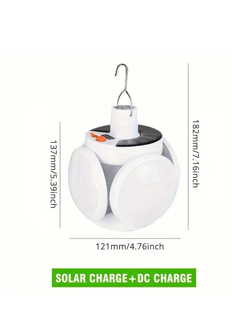 مصباح LED قابل لإعادة الشحن للاستخدام الخارجي ومضاد للماء يعمل بالطاقة الشمسية - Image 3