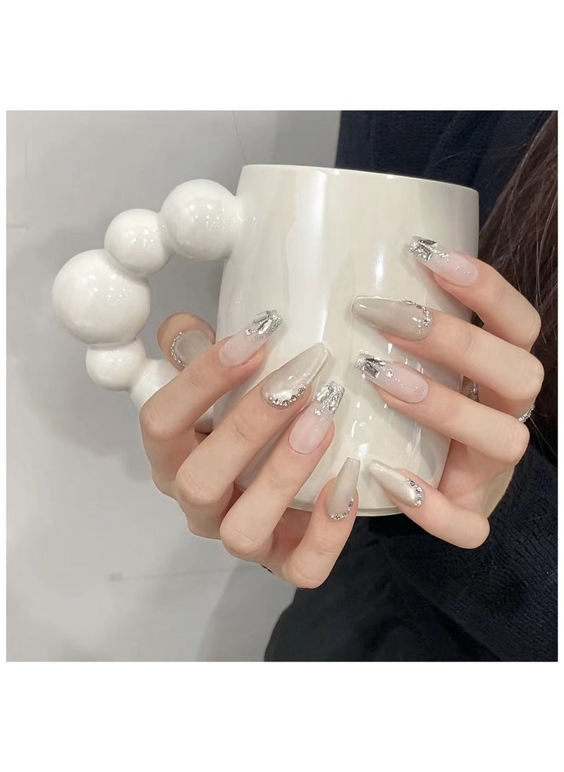Binzo Beauty - Binzo Beauty Press On Handmade Nails, 10pcs,Nails Art , Acrylic Nails, False Nails，Natually Nails - Image 1