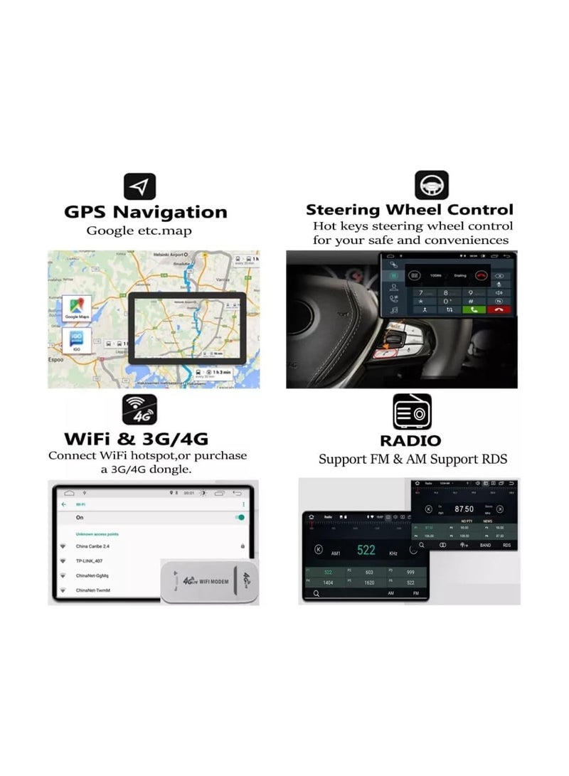 SHEZA STAR Android Car Stereo for Toyota Land Cruiser 2008 2009 2010 2011 2012 2013 2014 2015 1GB RAM 32GB ROM 10 Inch MirrorLink WiFi BT, IPS Touch Screen with Backup Camera Included  - Image 5