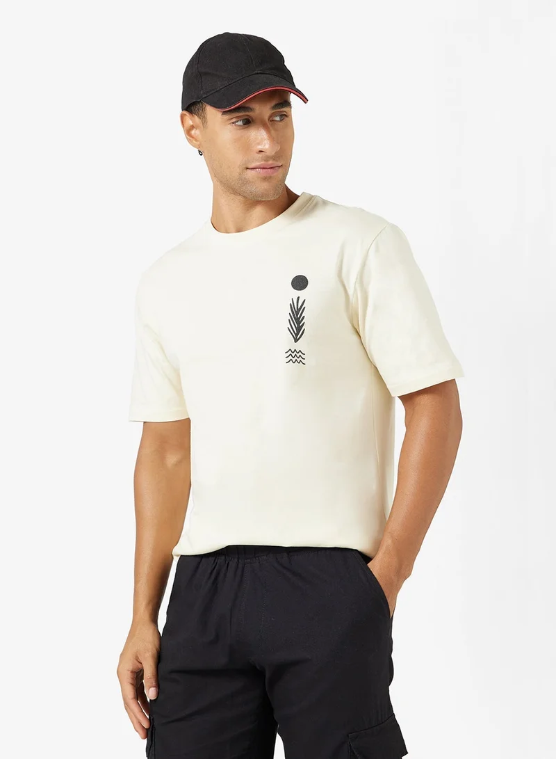 Seventy Five Graphic Print Regular Fit T-Shirt