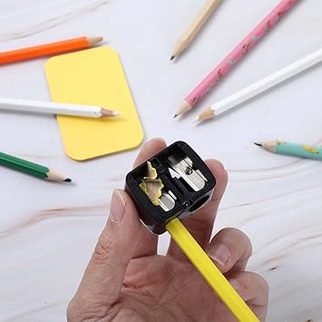 JJUNW JJUNW 5 Pack Make Up Pencil Sharpener Plastic Lip Liner Pencil Sharpener Sharpener Small Eyeliner Sharpener Manual Cosmetic Pencil Sharpener for Eyeliner Lip Liner Pencils Black - Image 4
