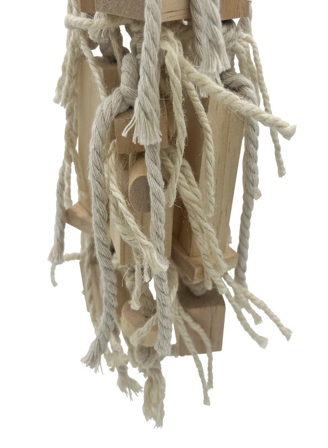 GILYGI Bird Block Knots Tearing Toy- 17 inch Dye-Free Natural Wooden Parrot Chewing Toy for Medium and Large Parrots, Conures, Cockatiels, African Greys, Cockatoos, Quakers and AmazonParrots - Image 4