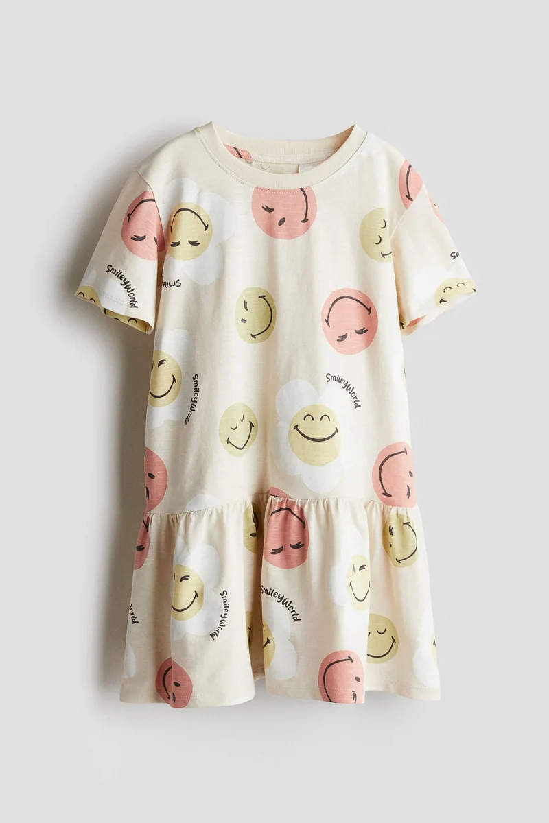 اتش اند ام Printed jersey dress