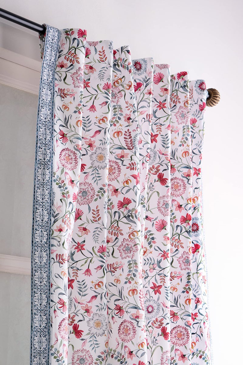 ميزون دي هيرمين Maison D 'Hermine Curtain 100 ٪ Cotton 50 "" X124 "Strtains 2 لوحة سهلة معلقة مع جيب وحلقة في المطبخ غرف نوم ومكاتب Nellore - ربيع/صيف - Image 3
