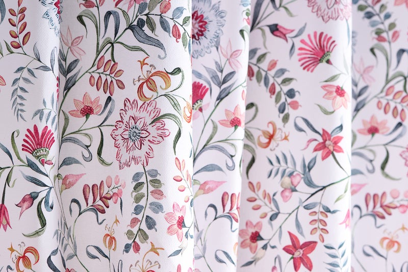 ميزون دي هيرمين Maison D 'Hermine Curtain 100 ٪ Cotton 50 "" X124 "Strtains 2 لوحة سهلة معلقة مع جيب وحلقة في المطبخ غرف نوم ومكاتب Nellore - ربيع/صيف - Image 2