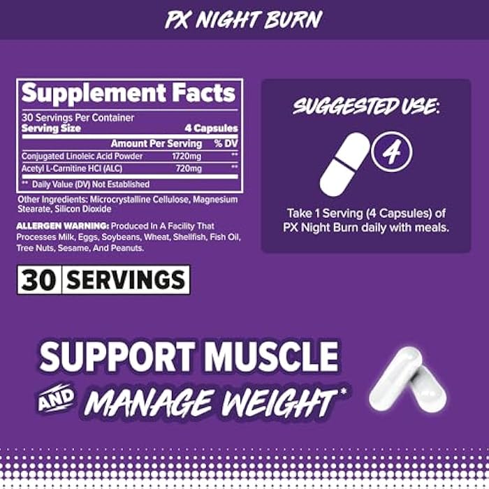 FINAFLEX PX Night Burn - 120 Capsules - Ultimate Non-Stim Weight Loss - Supports Healthy Body Composition & Lean Muscle Mass - 30 Servings - Image 2