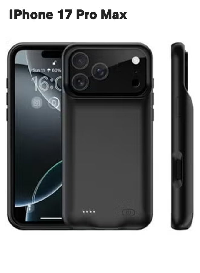 Portable Charger Case for iPhone 17 Pro Max – 7000mAh Slim Magnetic Battery Pack with MagSafe Wireless Charging, LED Battery Indicators, Shockproof TPU Power Bank Cover, Fast Charging Case for Travel & Daily Use - Image 2
