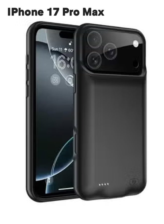 Portable Charger Case for iPhone 17 Pro Max – 7000mAh Slim Magnetic Battery Pack with MagSafe Wireless Charging, LED Battery Indicators, Shockproof TPU Power Bank Cover, Fast Charging Case for Travel & Daily Use - Image 4