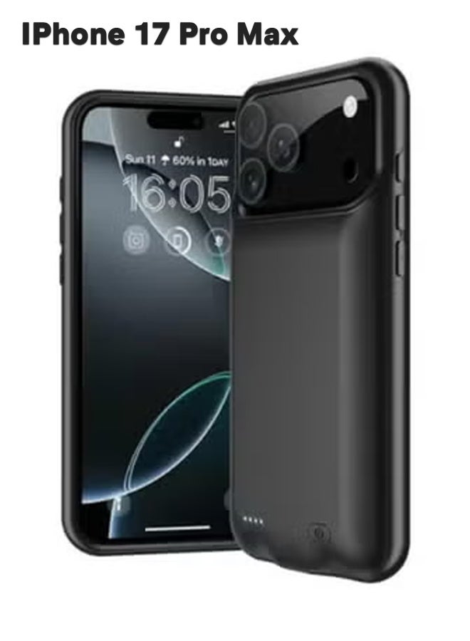 Portable Charger Case for iPhone 17 Pro Max – 7000mAh Slim Magnetic Battery Pack with MagSafe Wireless Charging, LED Battery Indicators, Shockproof TPU Power Bank Cover, Fast Charging Case for Travel & Daily Use - Image 5