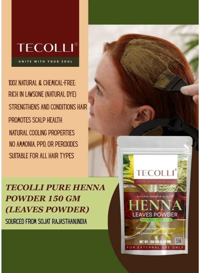 TECOLLI Pure Henna Powder -150 Gram Natural Hair Dye - Image 3