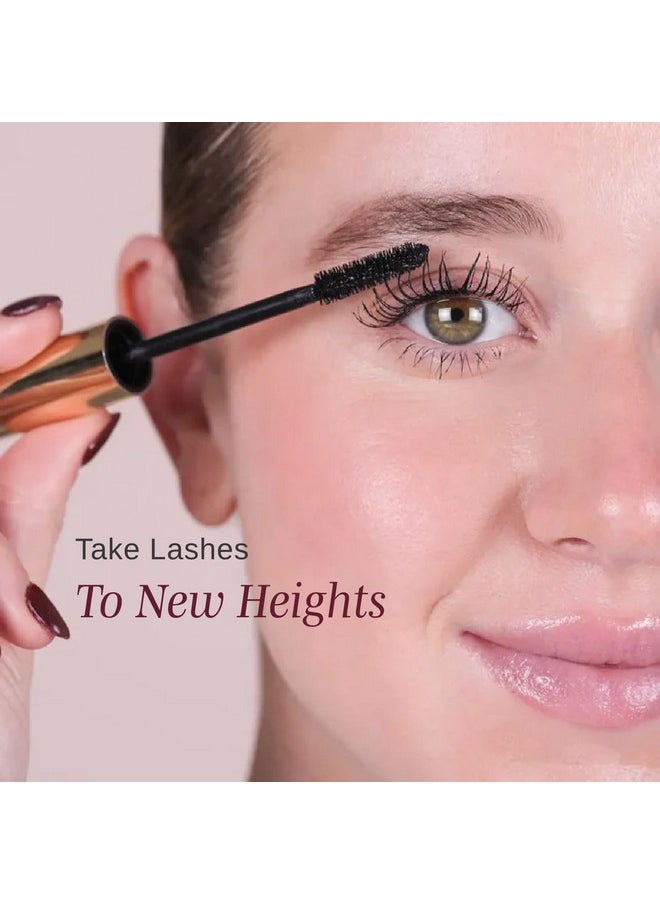 واندر بيوتي ماسكارا Mile High Club Length + Define Black - ماسكارا مقاومة للتلطخ وتطيل الرموش للحصول على مظهر كثيف ومروحي - زيت الخروع + أوراق الخوخ ترطب وتقوي الرموش - 0.31 أونصة سائلة  - Image 1