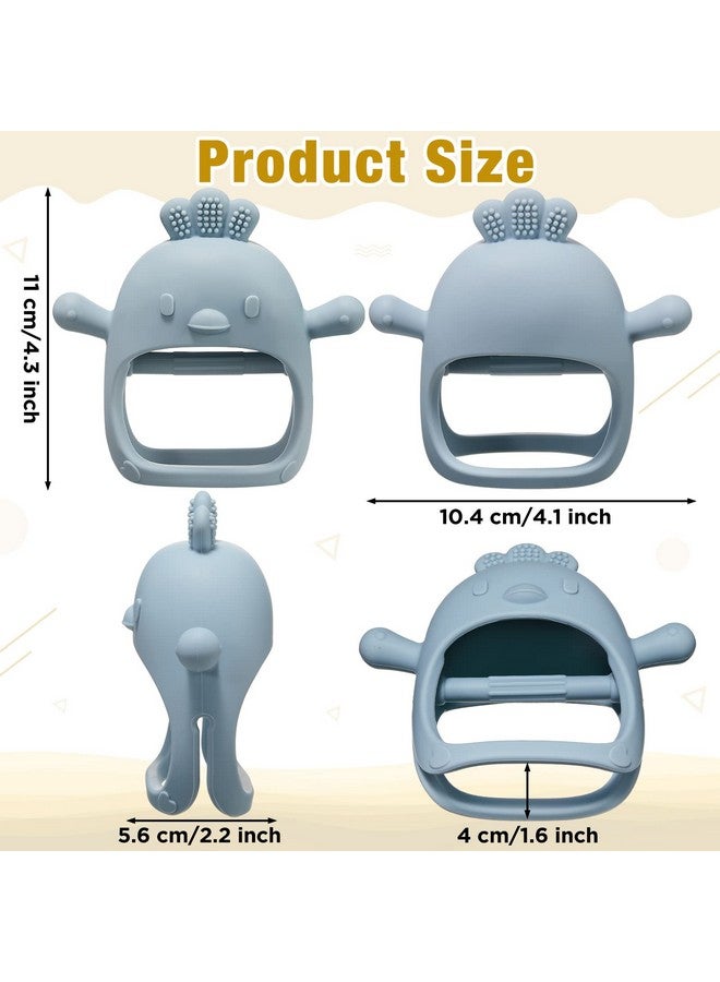 ووانجر 4 عبوات من ألعاب التسنين المصنوعة من السيليكون للأطفال الذين تزيد أعمارهم عن 6 أشهر، مضادة للسقوط، أدوات تسنين يدوية للمعصم، قفاز، ألعاب مضغ للأطفال لتلبية احتياجات المص - Image 2