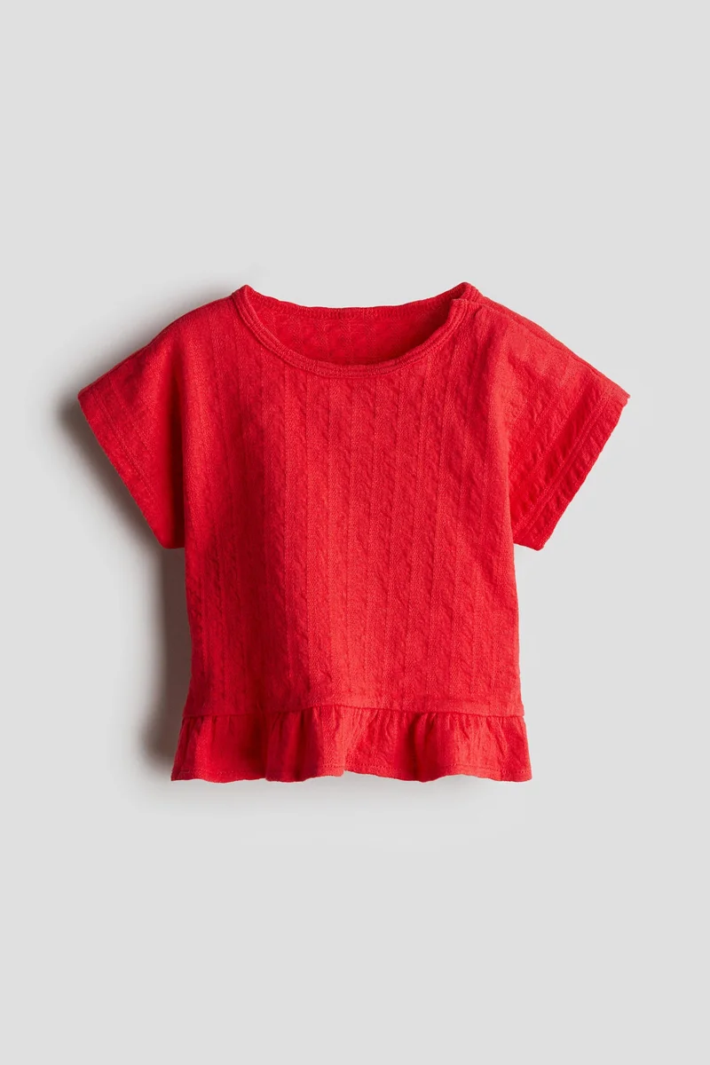 اتش اند ام بلوزة بحواف مكشكشة