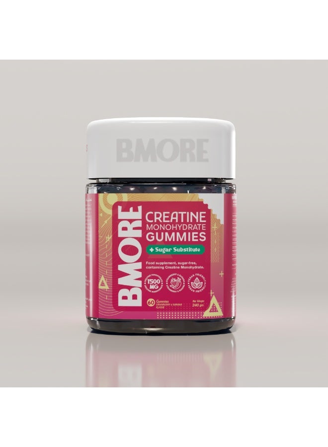 BMORE Creatine Monohydrate Gummies 60 Gummies Strawberry & Banana flavor - Image 3