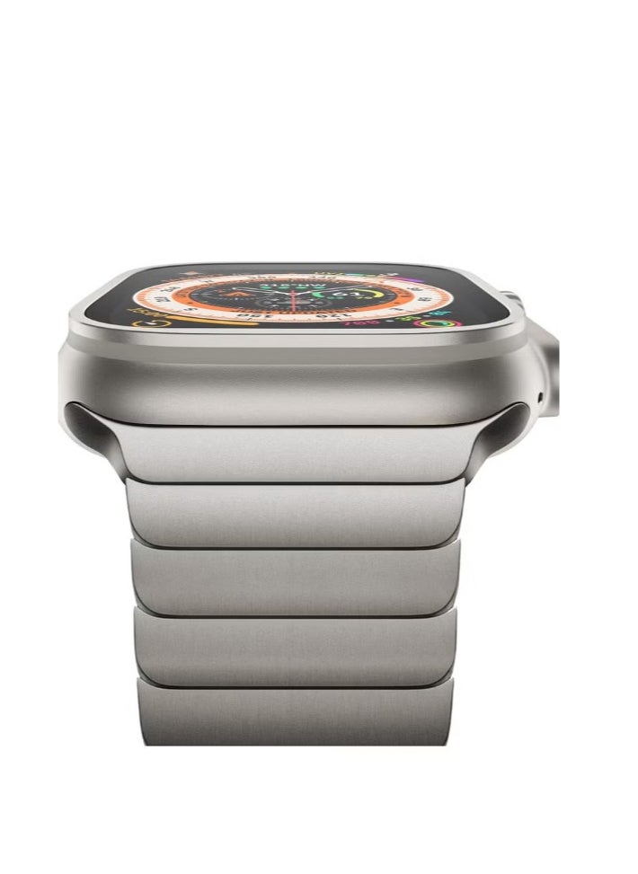 Generic - Compatible with Apple Watch Ultra 2 Band 49mm 45mm 44mm 42mm 41mm 40mm 38mm,Men and Women Stainless Steel Metal Band for iWatch Series SE/8/7/6/5/4/3/2/1 - Image 1