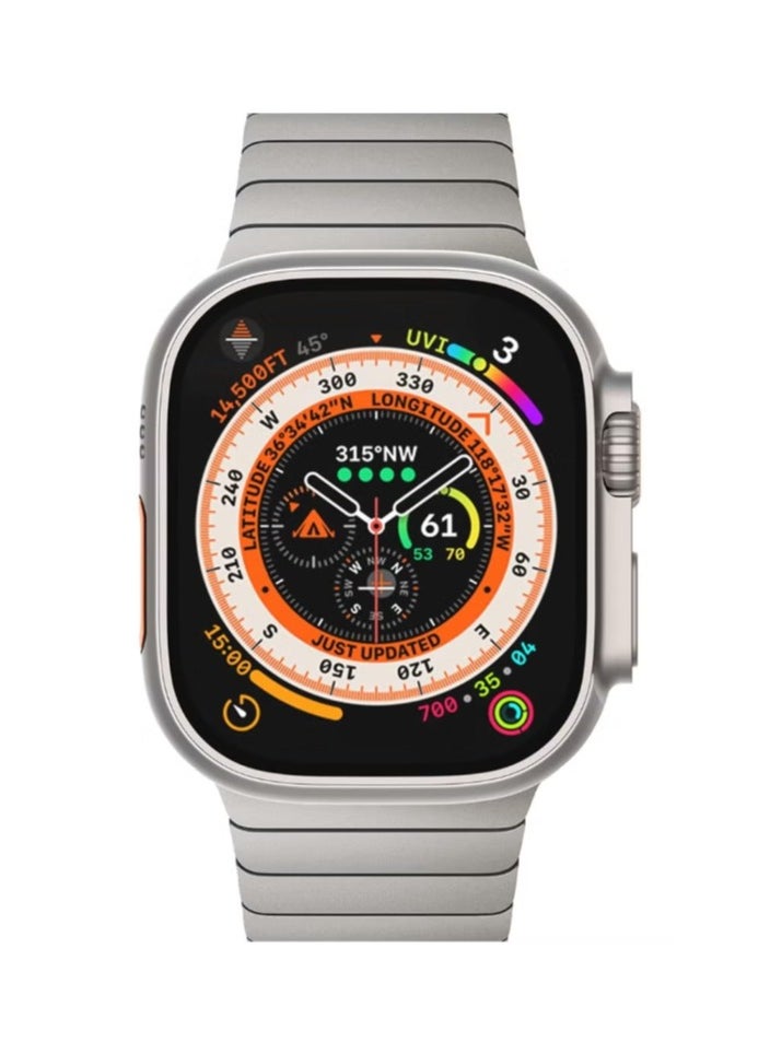 Generic - Compatible with Apple Watch Ultra 2 Band 49mm 45mm 44mm 42mm 41mm 40mm 38mm,Men and Women Stainless Steel Metal Band for iWatch Series SE/8/7/6/5/4/3/2/1 - Image 1