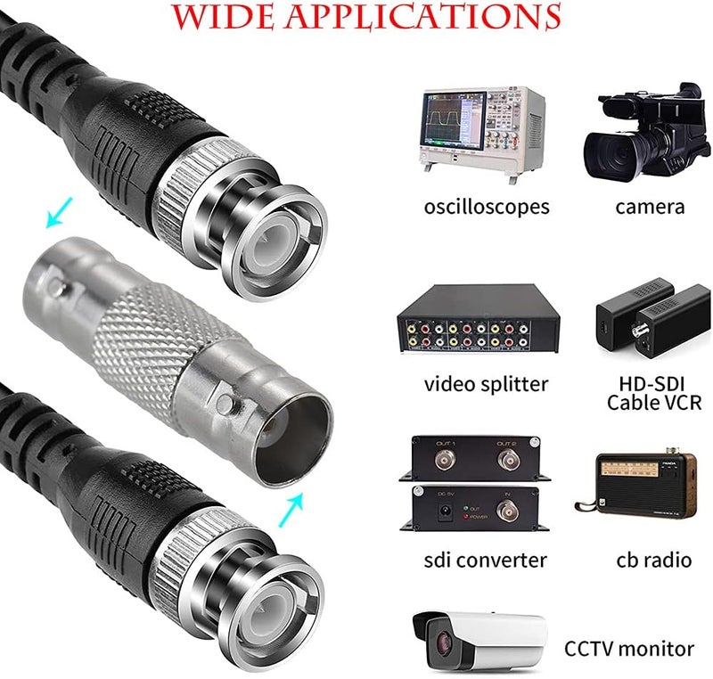 Warmstor 30 Pack BNC Female to BNC Female CCTV Security Camera Adapter Coupler Straight Extender Connector - Image 5