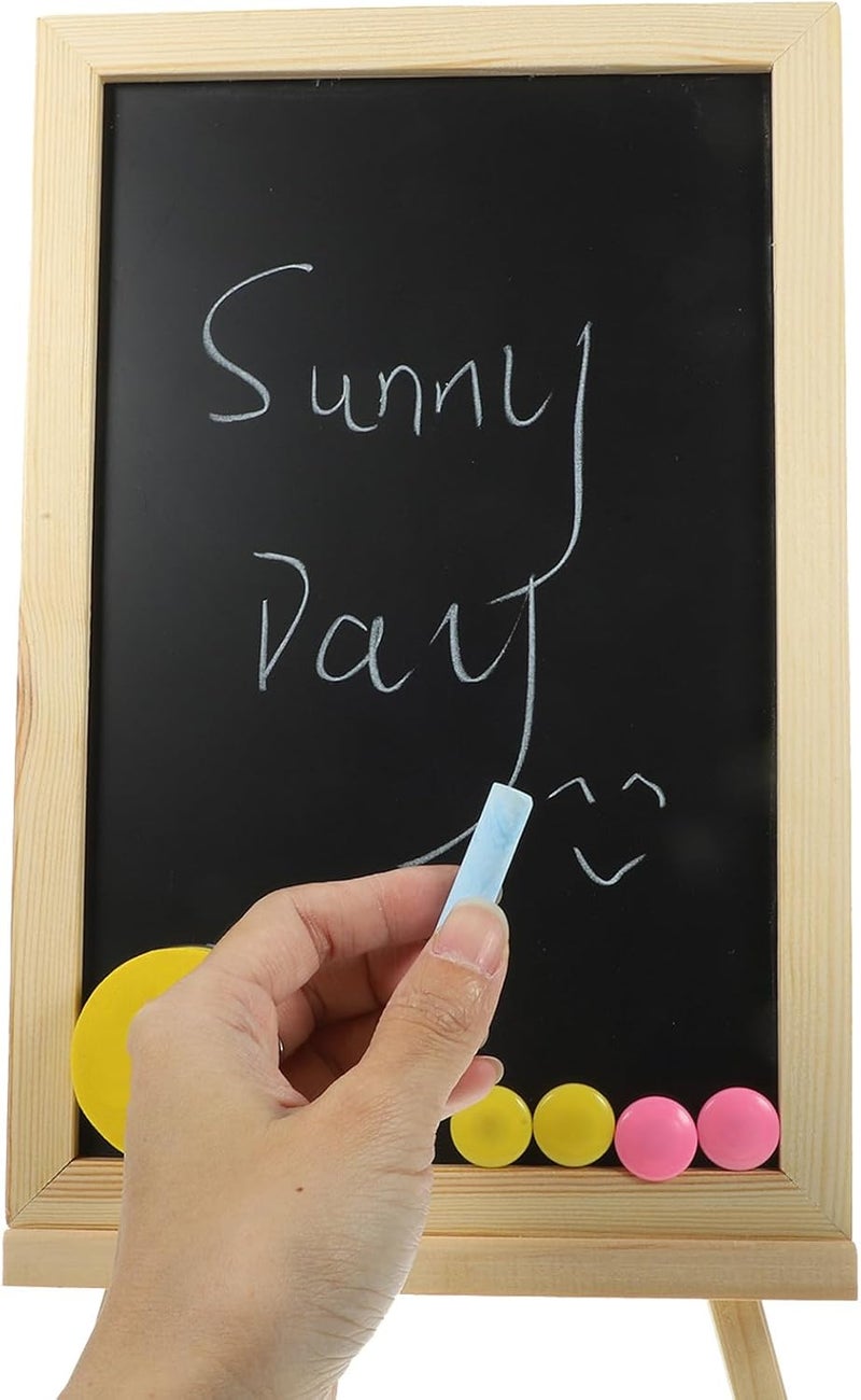 TIDTALEO Magnetic Chalkboard Display Stand 20x30cm Wooden Easel Message Board Single-Sided Adjustable Writing Blackboard for Shop Advertising and Office Use - Image 4